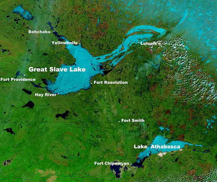 Great Slave Lake – 27,200 sq. km