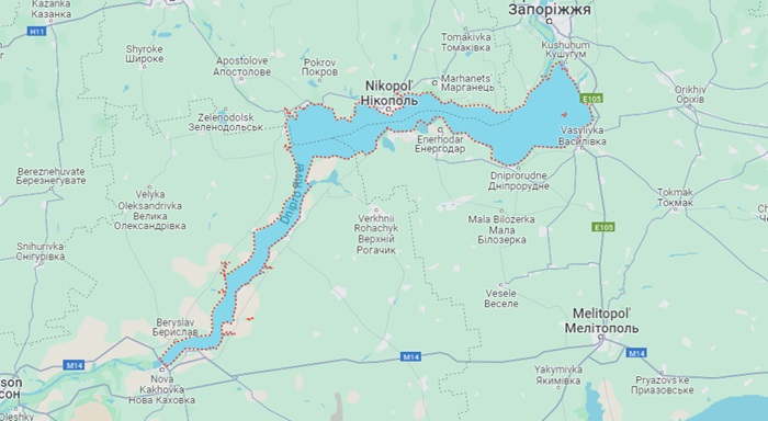 Kakhovka Reservoir, Ukraine