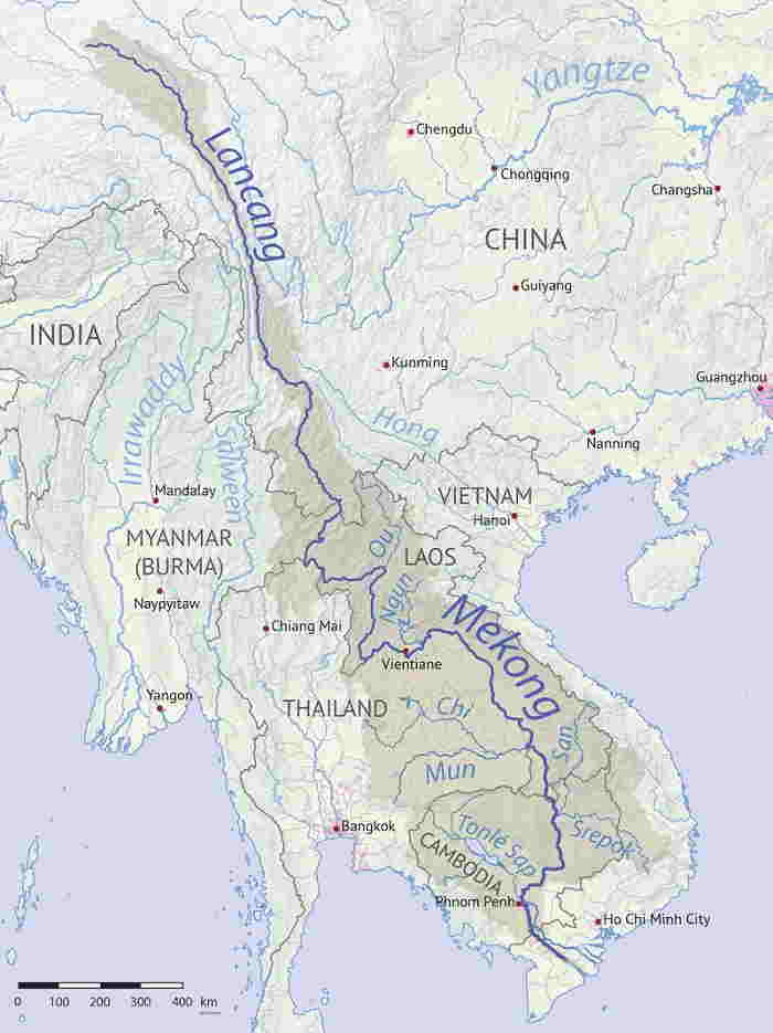 Mekong River - 3,050 miles