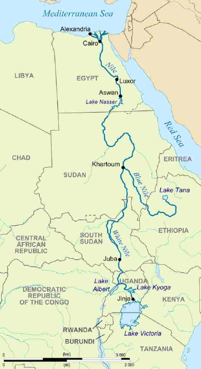 Nile River - 6650 km