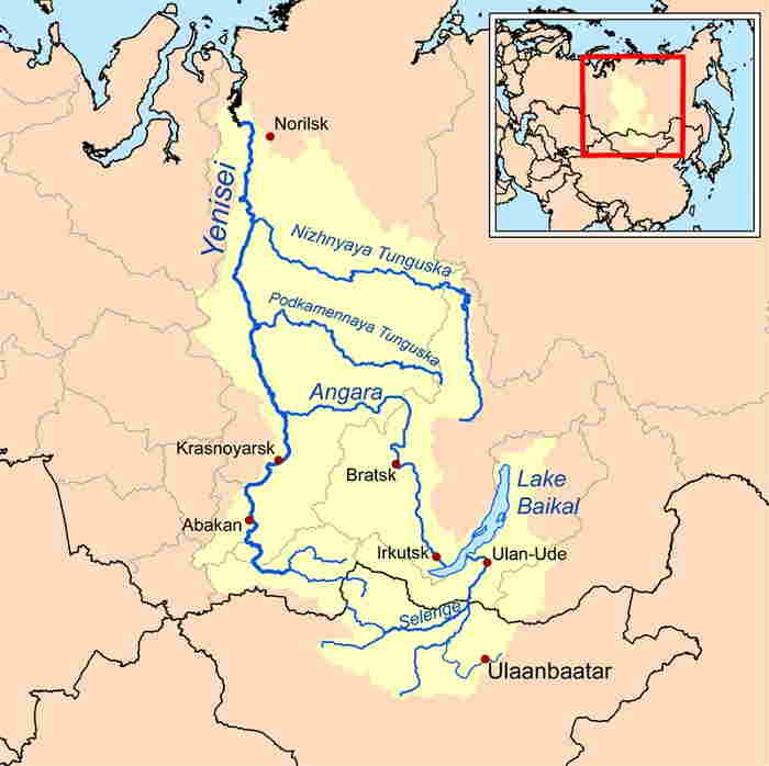 Nizhnyaya Tunguska River - 1,857 miles